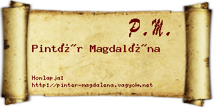 Pintér Magdaléna névjegykártya